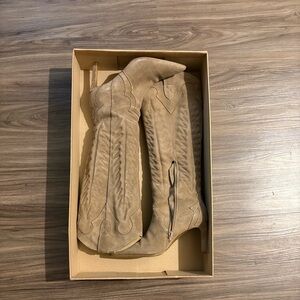 Anthropologie Tan Heeled Boots